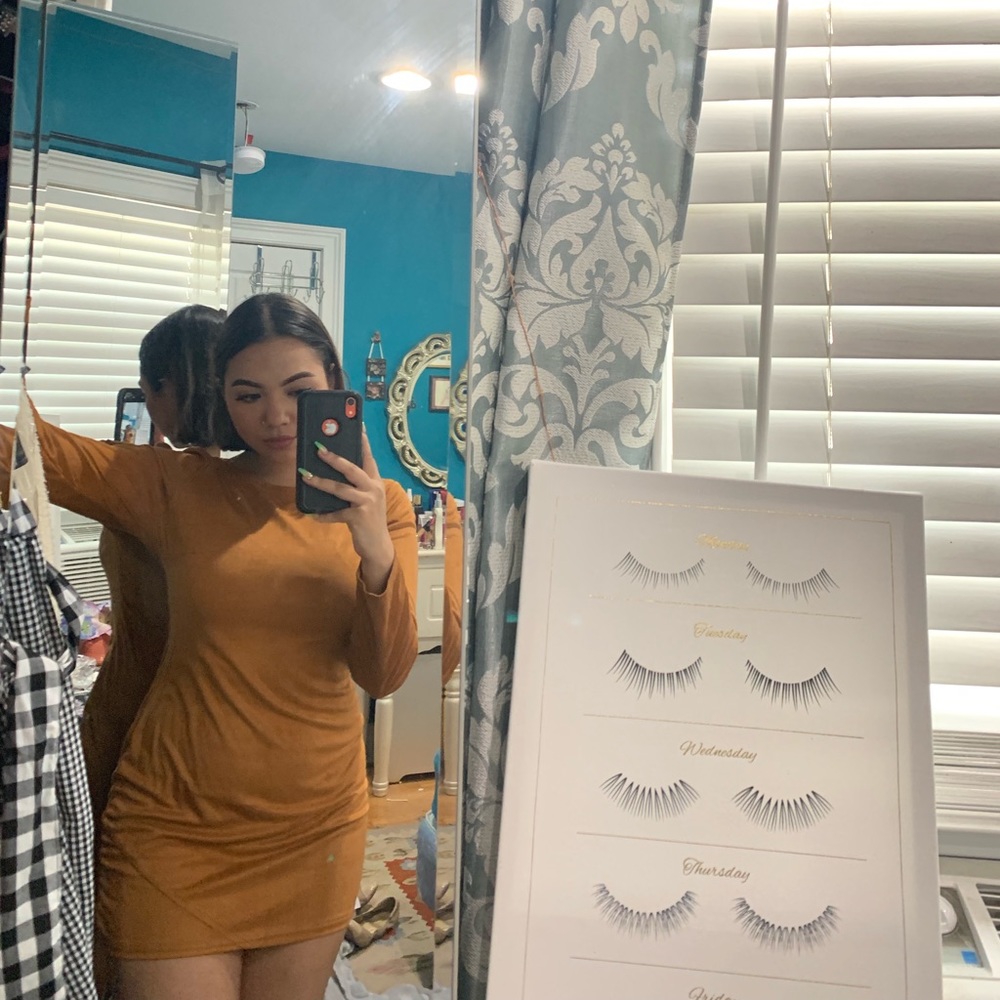 Velvet tan dress